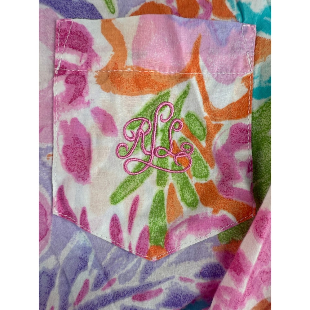 Lauren Ralph Lauren Floral Button‎ Down Shirt Womens Size S Colorful Cotton - Picture 6 of 10